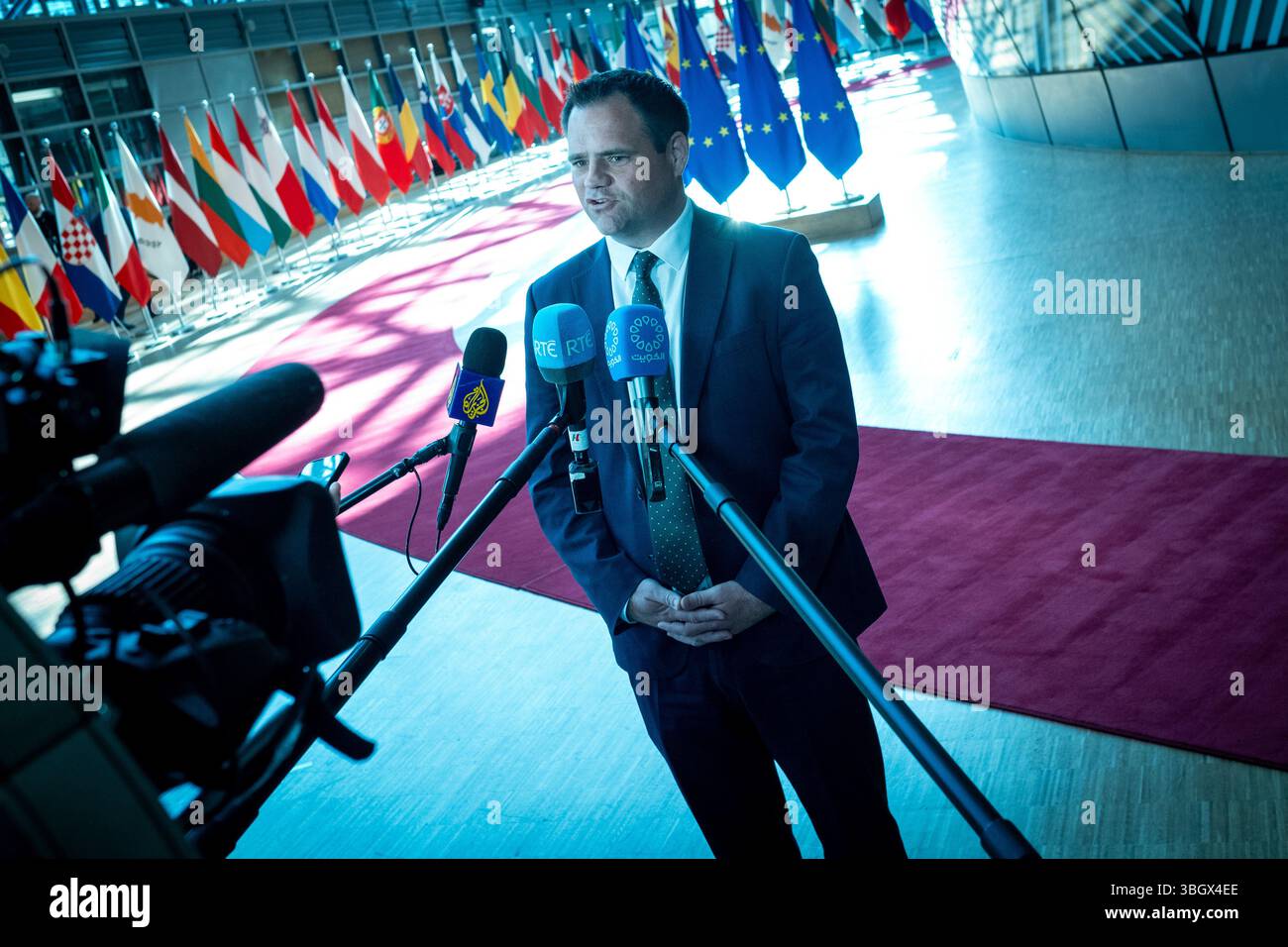 Neale RICHMOND pour l'Irlande lors de la réunion des ministres de la Défense des pays de l'Union européenne dans le cadre de l'affaire étrangère Banque D'Images
