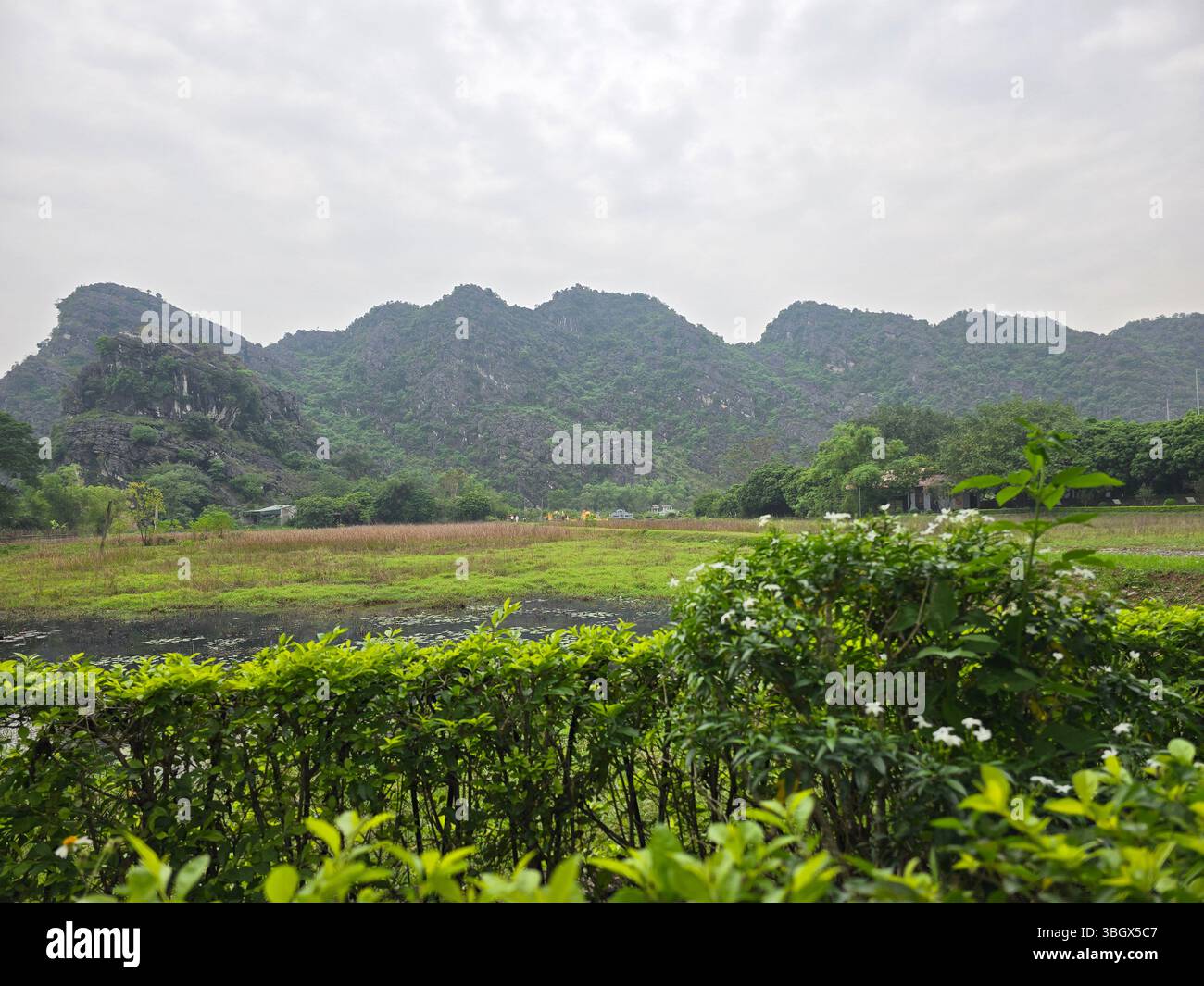 Nunh Binh, Vietnam - 10 octobre 2025 : complexe paysager panoramique de Trang an dans la province de Ninh Binh, Vietnam - Un site du patrimoine mondial de l'UNESCO. Un paysage wi - Image de stock capturée avec un smartphone