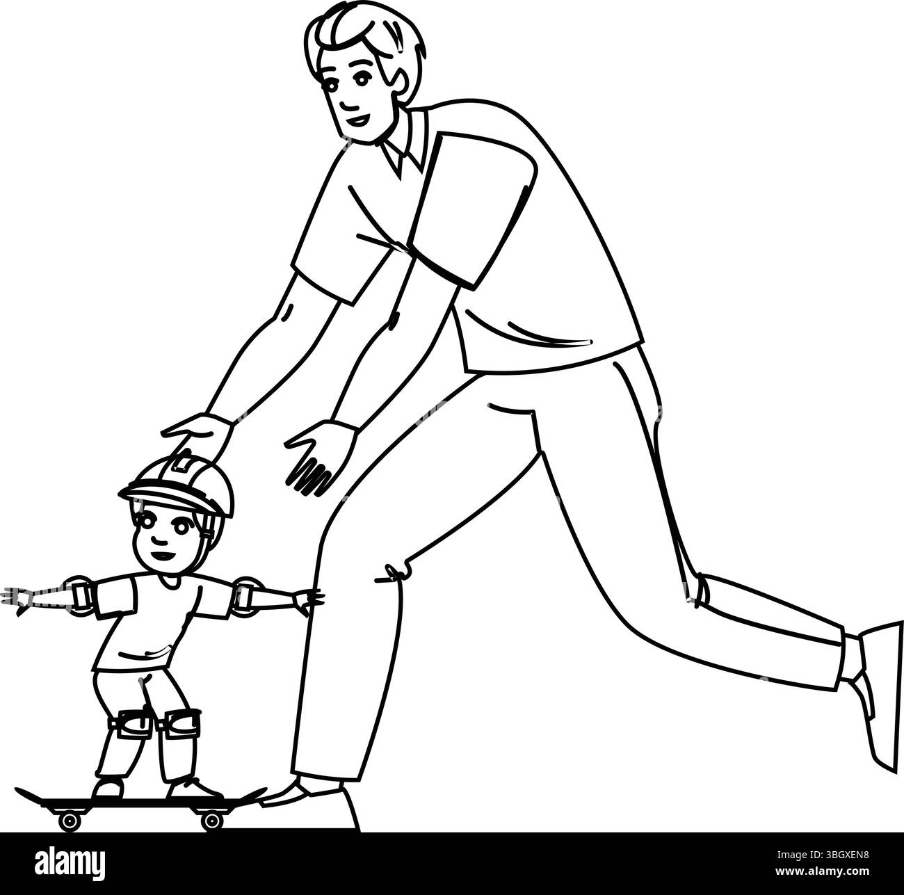 tricks enseignant vecteur de skateboard Illustration de Vecteur