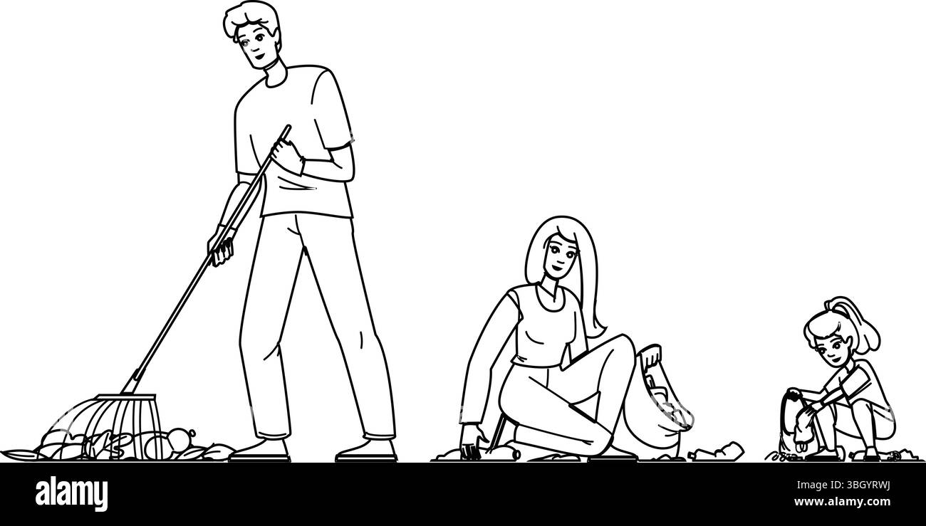 vecteur de jour de nettoyage des ordures Illustration de Vecteur