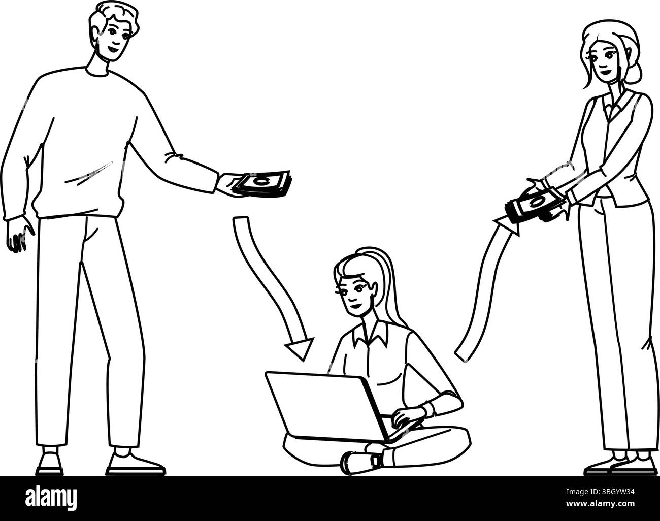 vecteur de gestion de la compensation d'assurance Illustration de Vecteur