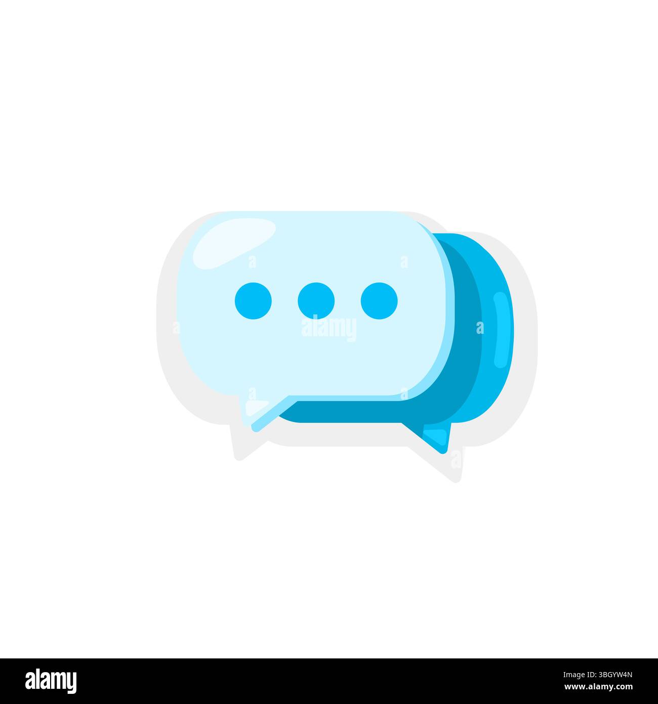 Icône de bulle de chat pour l'illustration vectorielle de messagerie et de communication dessin animé Illustration de Vecteur