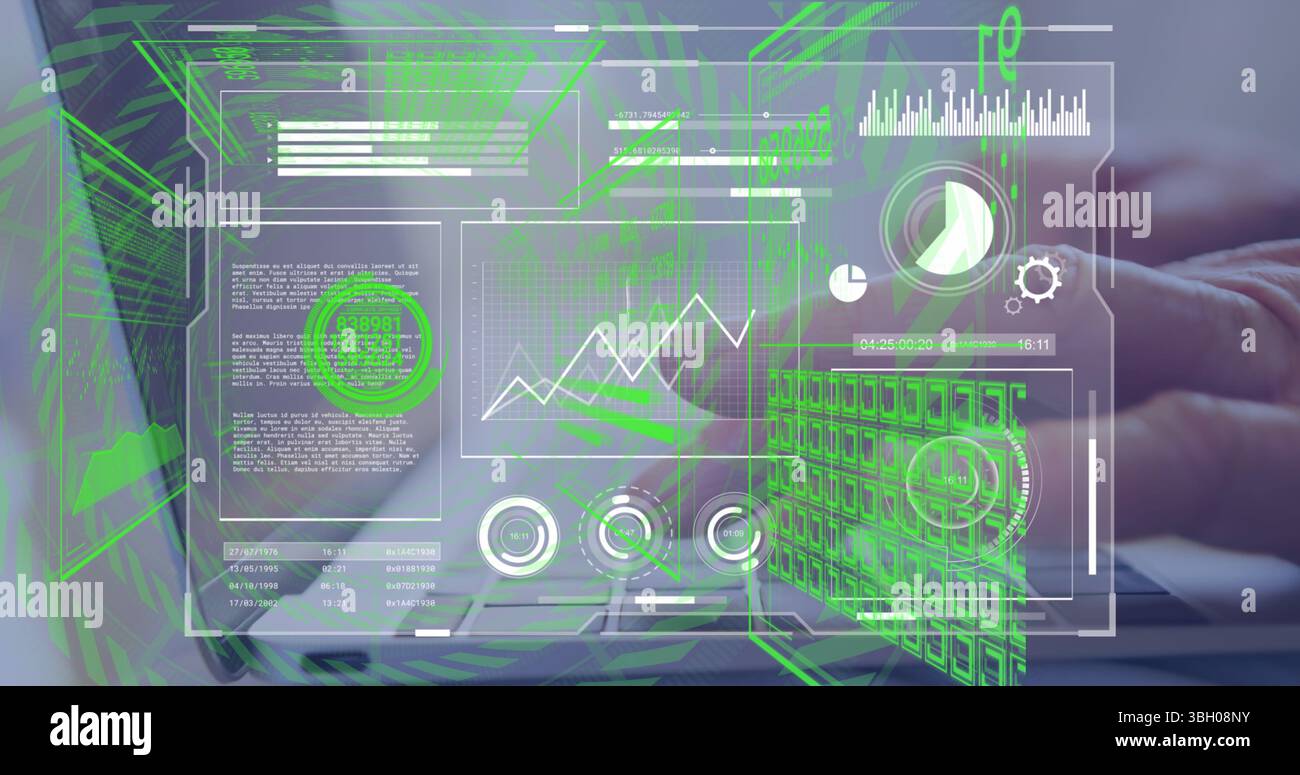 Image du traitement des données en mode manuel à l'aide d'un ordinateur portable Banque D'Images