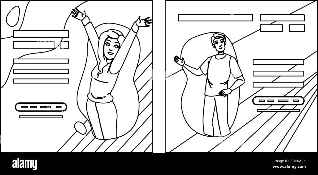 vecteur de contenu intéressant pour les entreprises Illustration de Vecteur