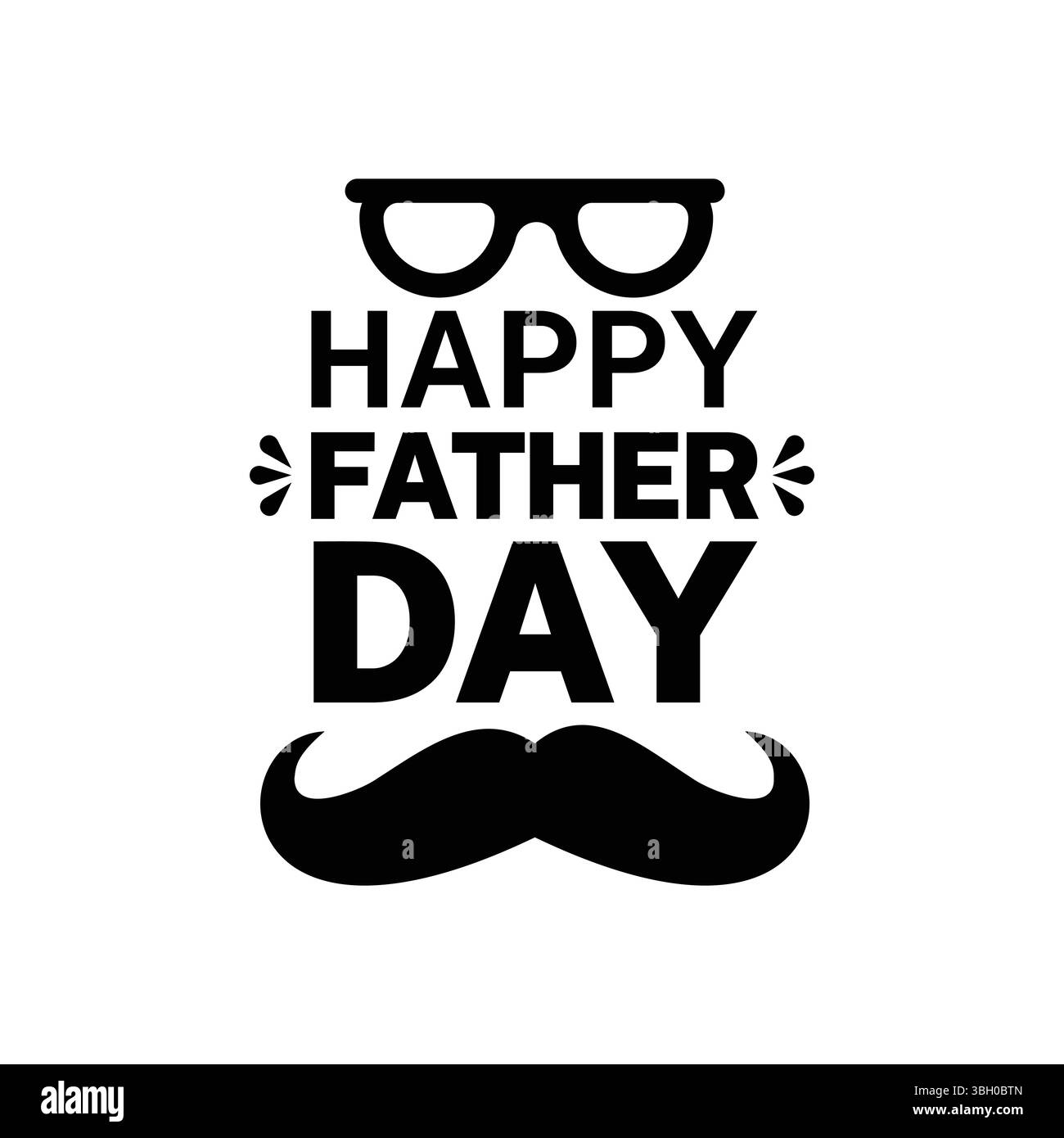 Joyeuse fête des pères conception de typographie avec coeurs et chapeau – motif de célébration pour papa Illustration de Vecteur