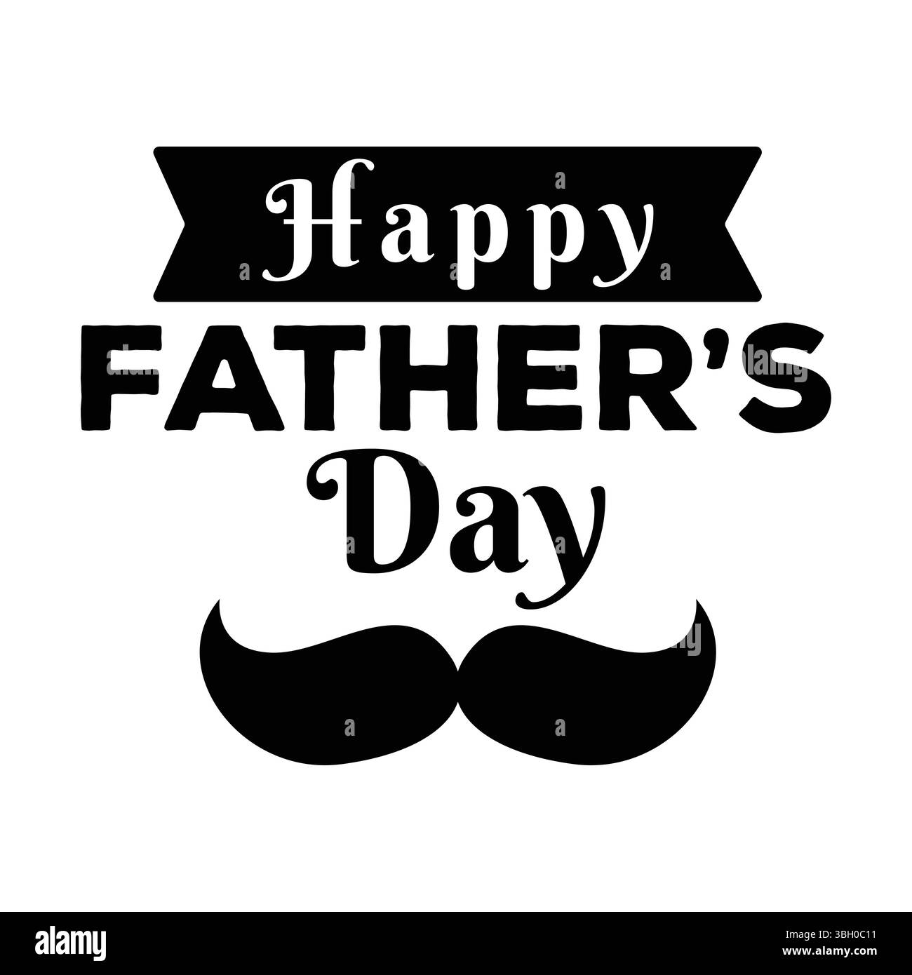 Joyeuse fête des pères conception de typographie avec coeurs et chapeau – motif de célébration pour papa Illustration de Vecteur