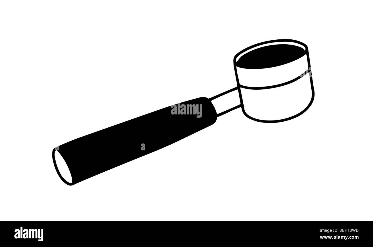 Croquis vectoriel de corne de cafetière Illustration de Vecteur