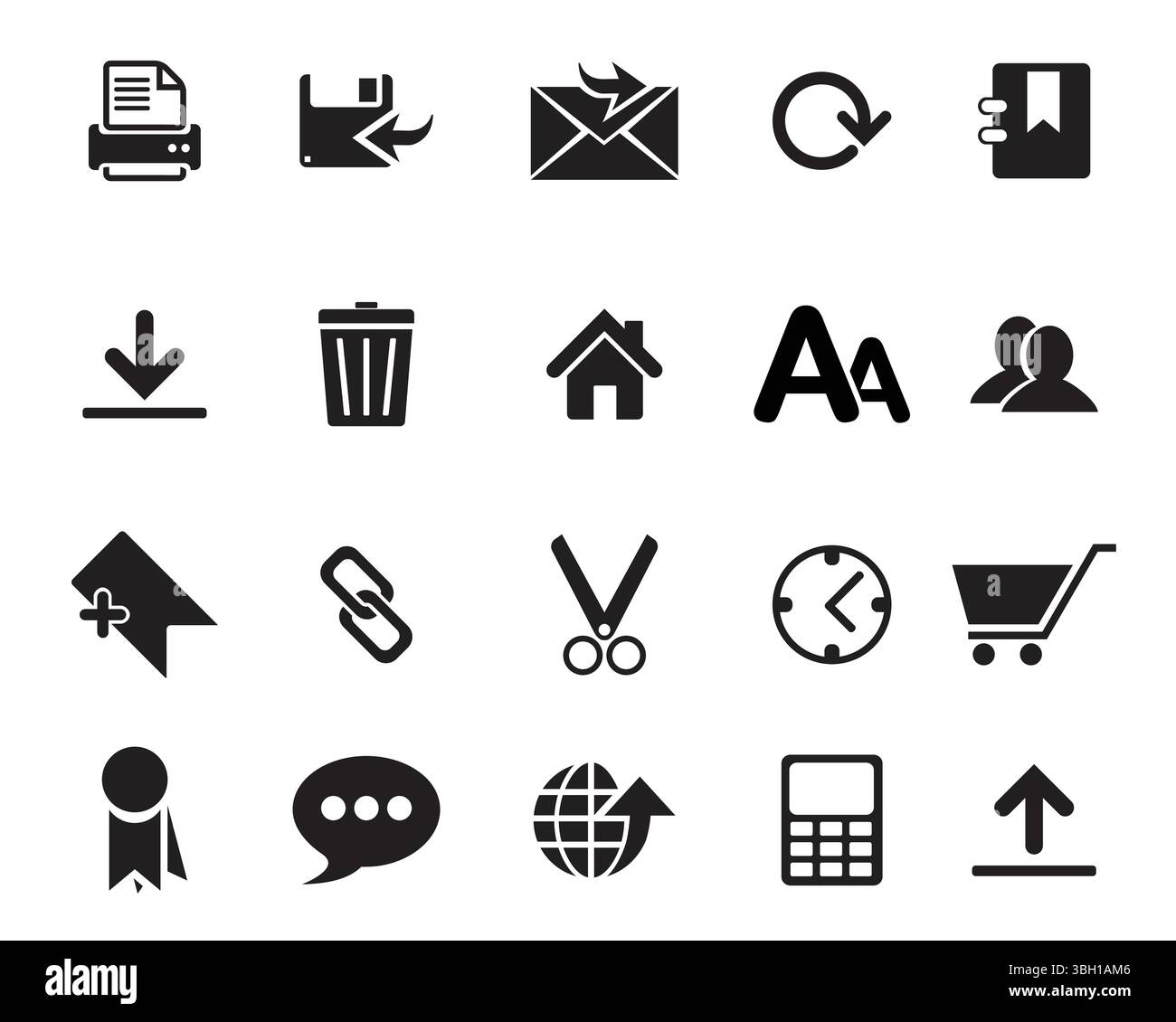 Les icônes Web définissent le vecteur, le vecteur d'icônes Web et de communication pour l'ordinateur Web et mobile Illustration de Vecteur