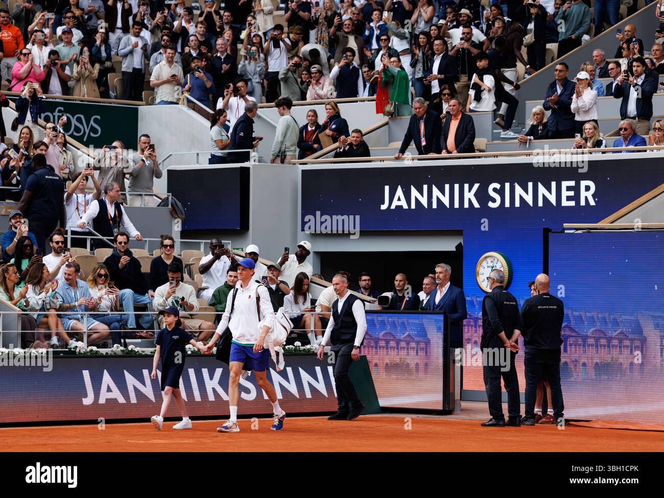 Paris, France. 06 juin 2025. Jannik Sinner (ITA) lors du Roland Garros 2025. Crédit : Corleve/Alamy Live News Banque D'Images