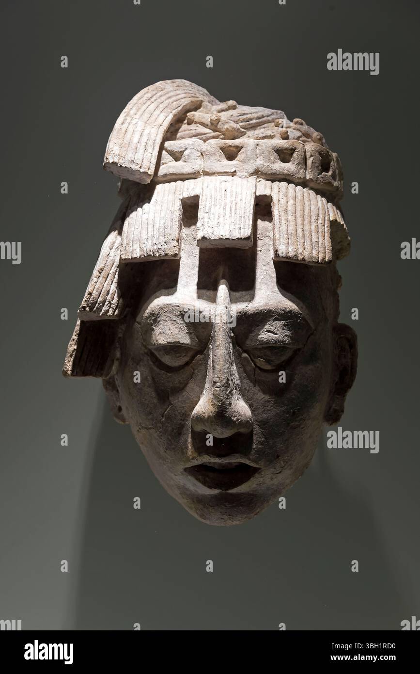 Une visite à l'exposition Maya. Musée d'Antropologie, Mexico, Mexique Banque D'Images