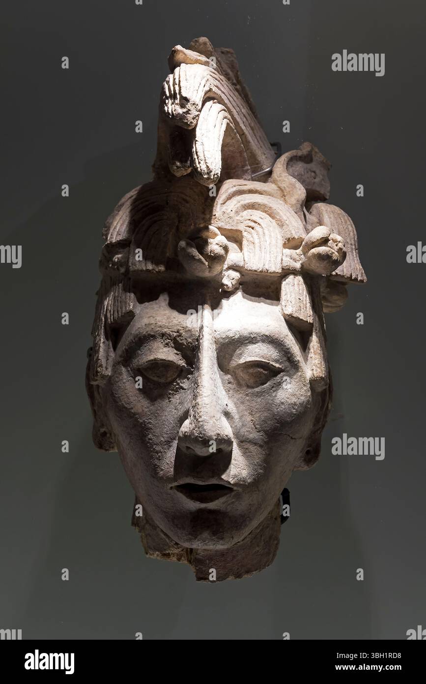 Une visite à l'exposition Maya. Musée d'Antropologie, Mexico, Mexique Banque D'Images