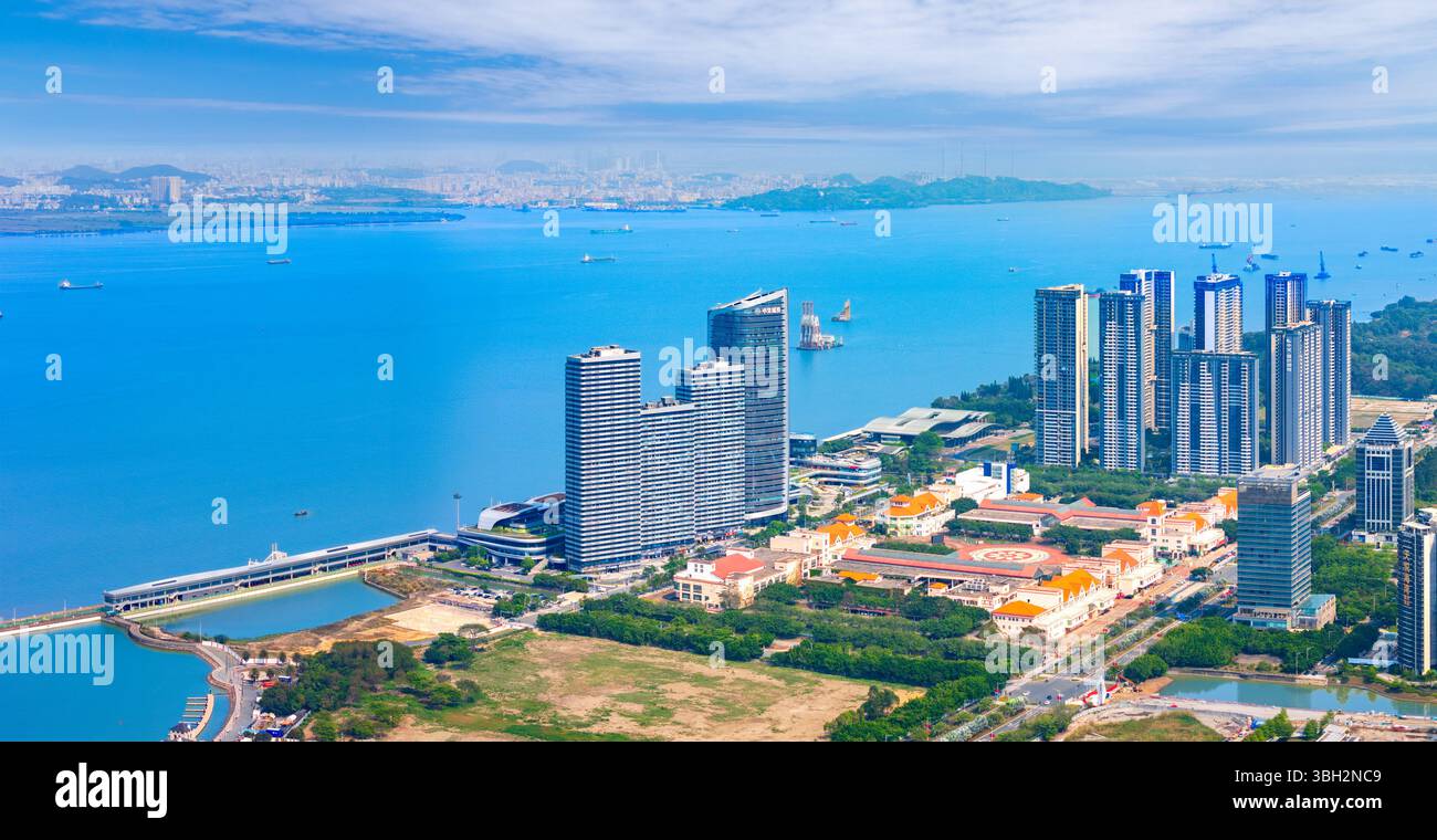 Environnement urbain de Nansha International Cruise Home Port, Guangzhou, Chine Banque D'Images