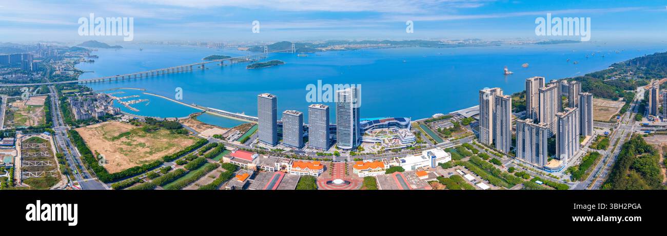 Environnement urbain de Nansha International Cruise Home Port, Guangzhou, Chine Banque D'Images