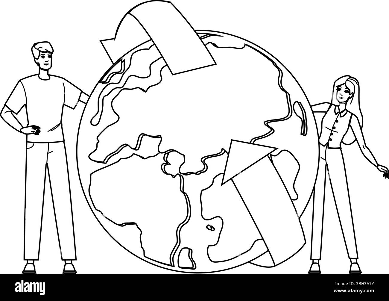 vecteur du commerce international des affaires Illustration de Vecteur