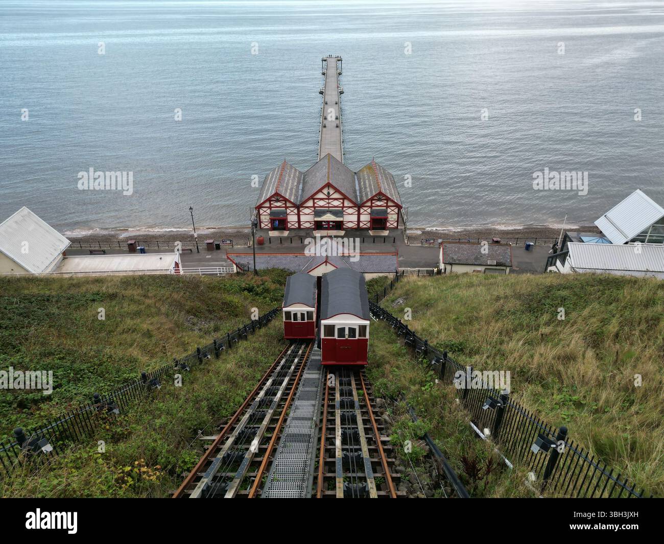 Ascenseur de Saltburn Cliff, funiculaire à Saltburn by the Sea, station balnéaire du nord du Yorkshire Banque D'Images