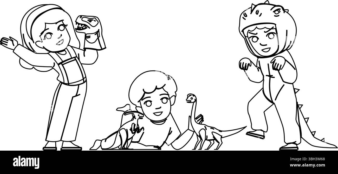 vecteur mignon de dinosaures d'enfants Illustration de Vecteur