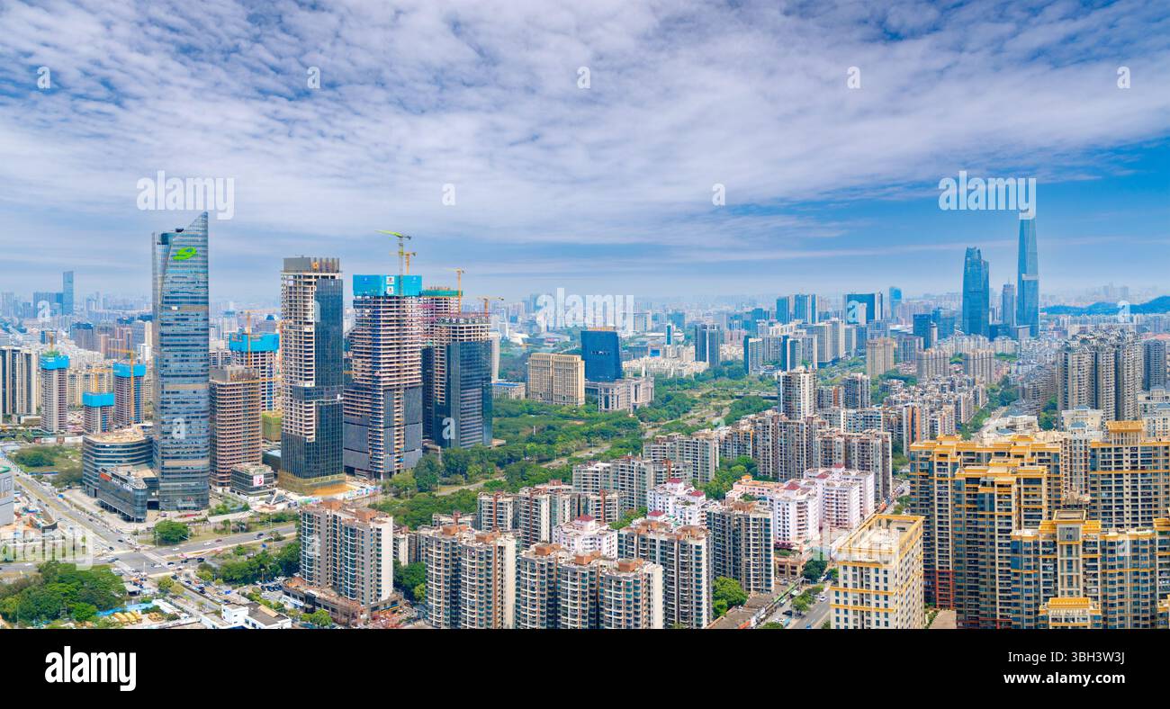 Quartier des affaires de Nancheng CBD, ville de Dongguan, province du Guangdong, Chine Banque D'Images