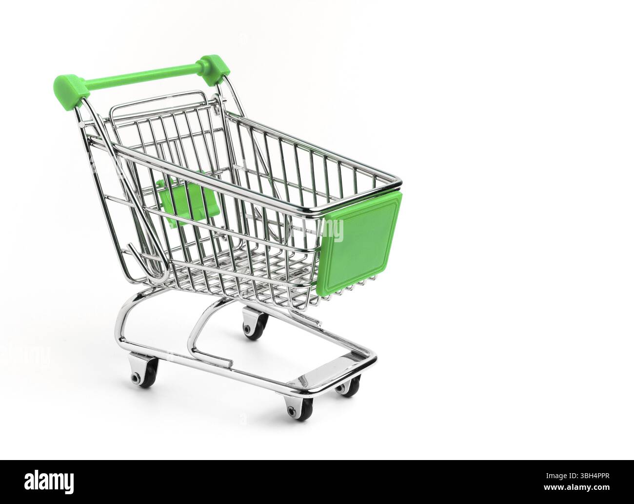 Panier d'épicerie vide. Isolé sur fond blanc Banque D'Images
