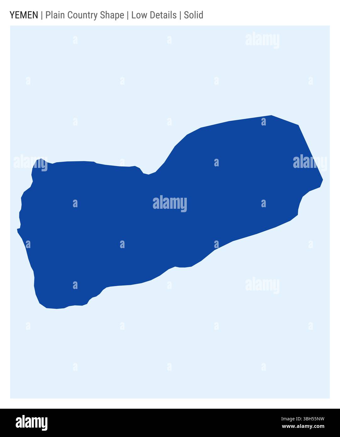 Carte du pays de plaine du Yémen. Détails faibles. Style Uni. Forme du Yémen. Illustration vectorielle. Illustration de Vecteur