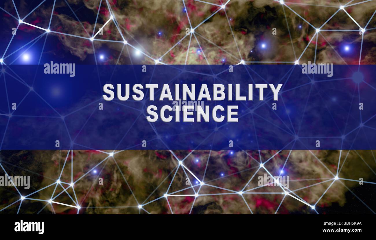 Science de la durabilité. Vise à comprendre et à promouvoir le développement durable dans les domaines écologique, social et économique. Banque D'Images