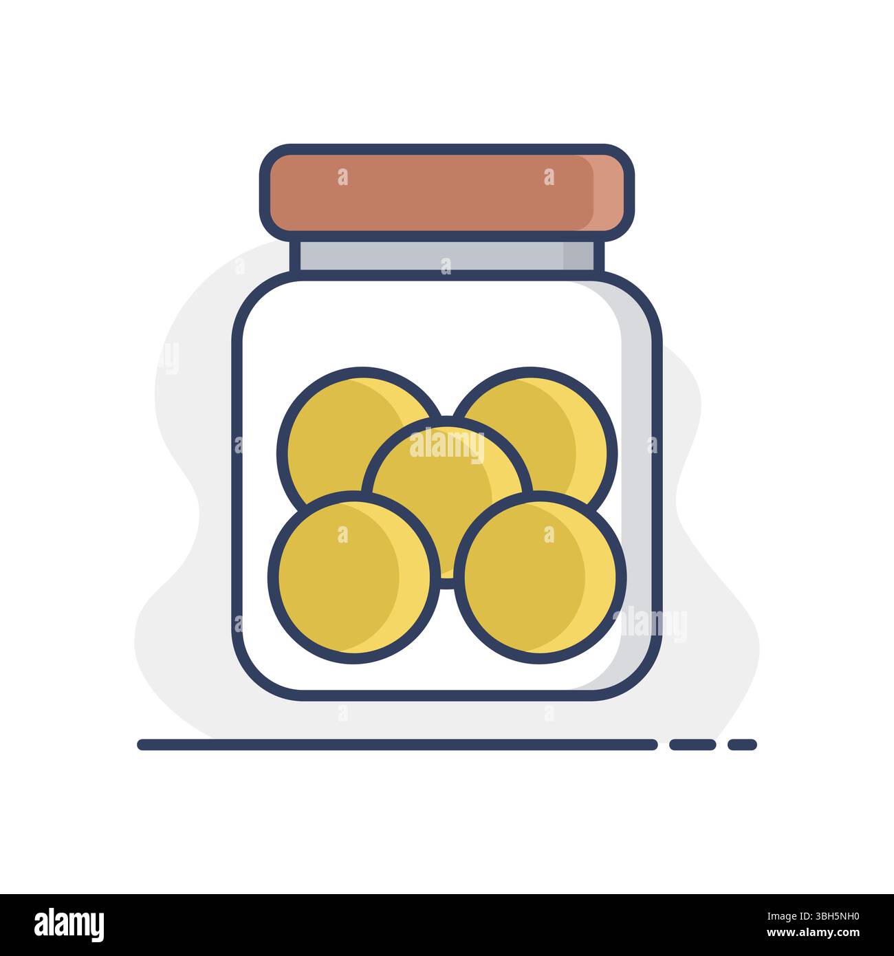 Icône de vecteur de bocal de cookies. Appareil de cuisine. Symbole graphique pour la conception de site Web de cuisson, logo, application, interface utilisateur Illustration de Vecteur