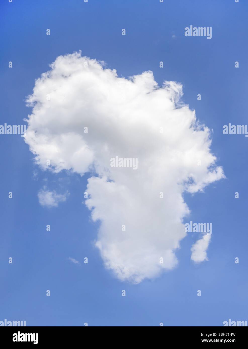 Le nuage avec la forme du continent africain Banque D'Images