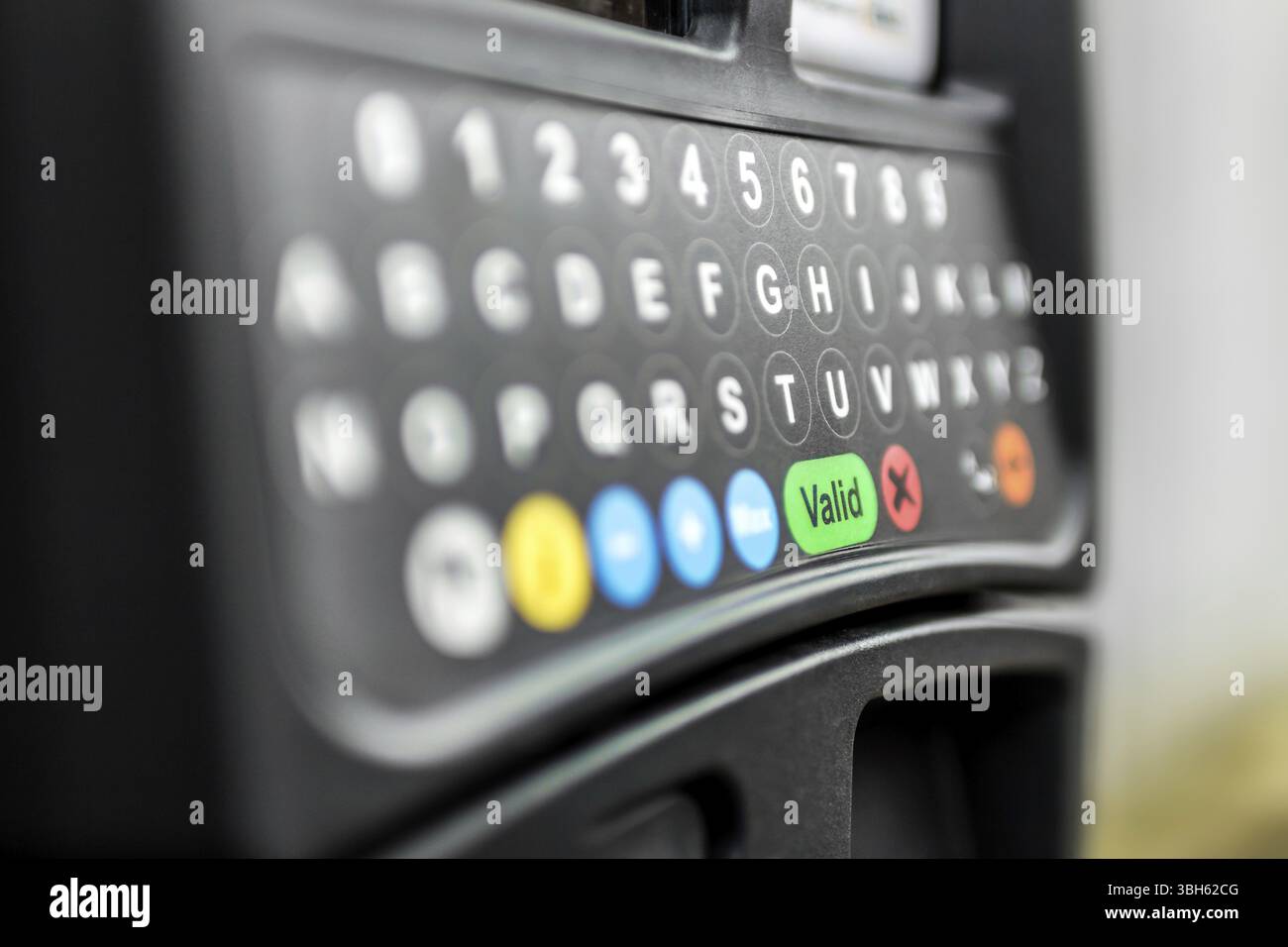 Parcmètre avec clavier numérique Banque D'Images