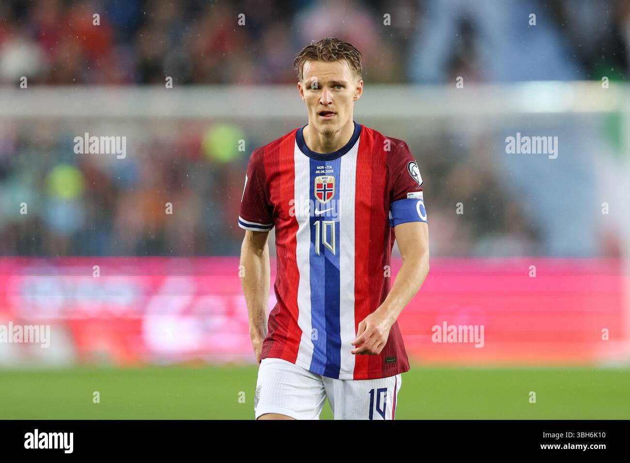 Oslo, Pologne. 06 juin 2025. Martin Odegaard de Norvège vu lors du match de football des qualifications de la Coupe du monde d'Europe 2026 entre la Norvège et l'Italie au stade Ullevaal (Oslo). Score final ; Norvège 3 :0 Italie. (Photo de Grzegorz Wajda/SOPA images/SIPA USA) crédit : SIPA USA/Alamy Live News Banque D'Images