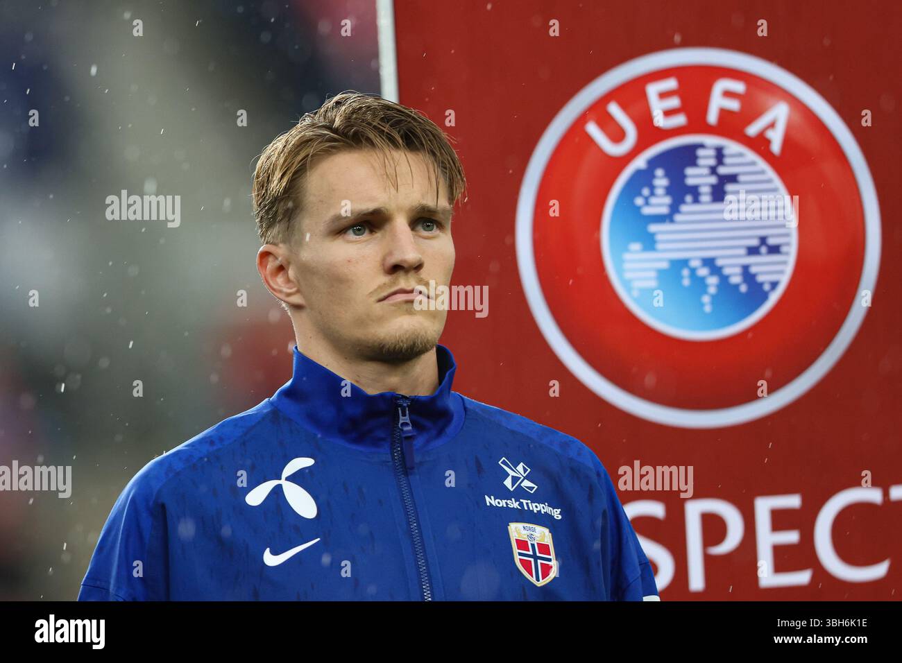 Oslo, Pologne. 06 juin 2025. Martin Odegaard de Norvège vu lors du match de football des qualifications de la Coupe du monde d'Europe 2026 entre la Norvège et l'Italie au stade Ullevaal (Oslo). Score final ; Norvège 3 :0 Italie. (Photo de Grzegorz Wajda/SOPA images/SIPA USA) crédit : SIPA USA/Alamy Live News Banque D'Images