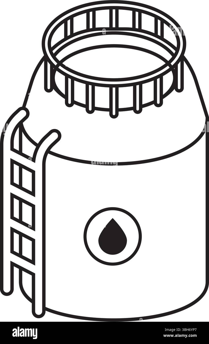 Icône de réservoir de stockage illustration élément conception Illustration de Vecteur