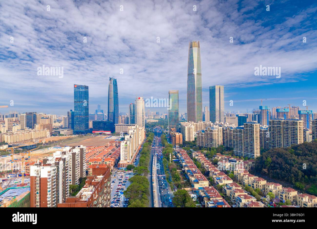 Paysage urbain de la ville de Dongguan, province du Guangdong, Chine Banque D'Images