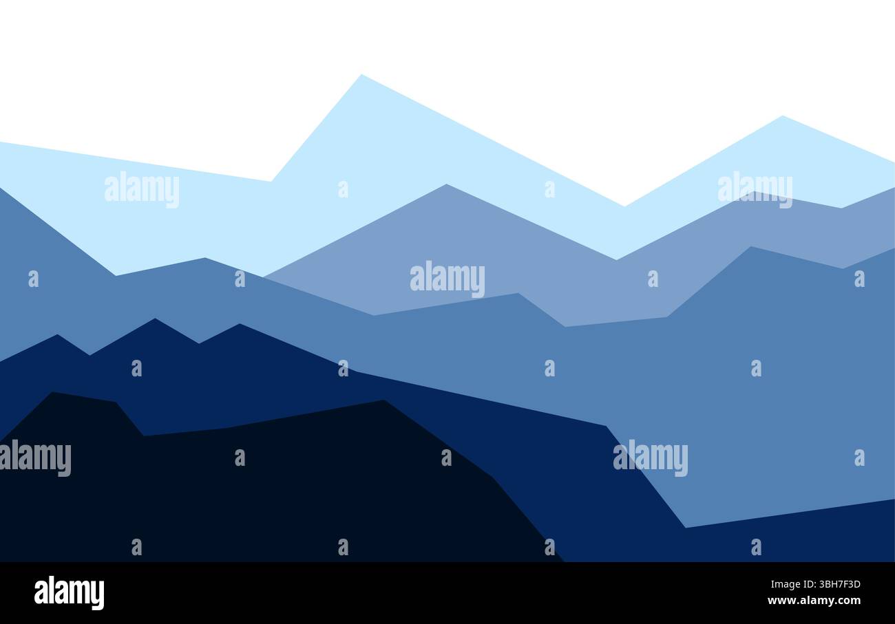 Vecteur de fond abstrait Blue Mountain Illustration de Vecteur