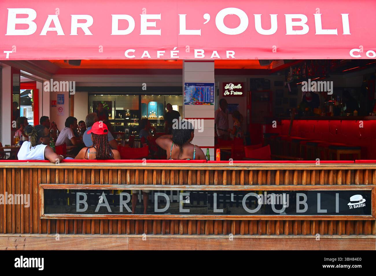 FRANCE. ÎLE DE SAINT-BARTHÉLEMY (977). GUSTAVIA. LE BAR DE L'OUBLI EXISTE DEPUIS 1981. Banque D'Images