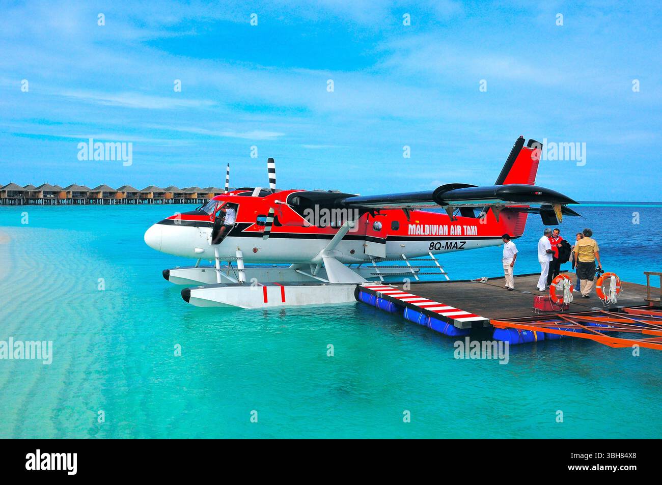 OCEAN INDIEN, MALDIVES, TAXI AÉRIEN MALDIVIEN, COMPAGNIE D'HYDRAVION Banque D'Images