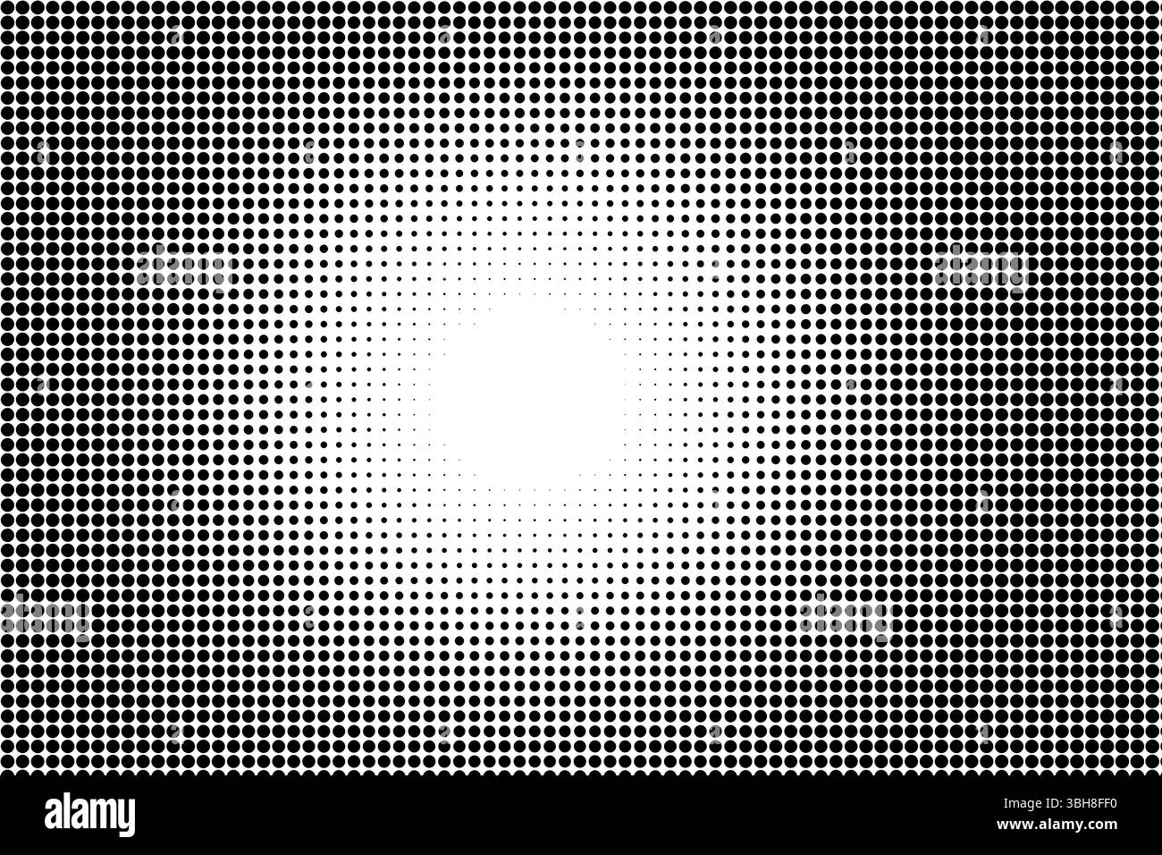 Points noirs demi-teintes pâlissant motif central Banque D'Images