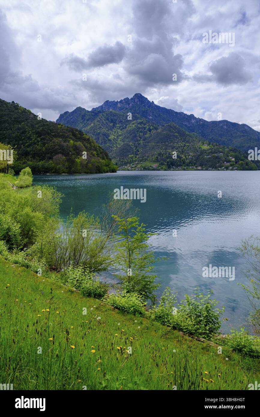 Lac Ledro, Lago di Ledro, Trentin, Italie, Europe Banque D'Images