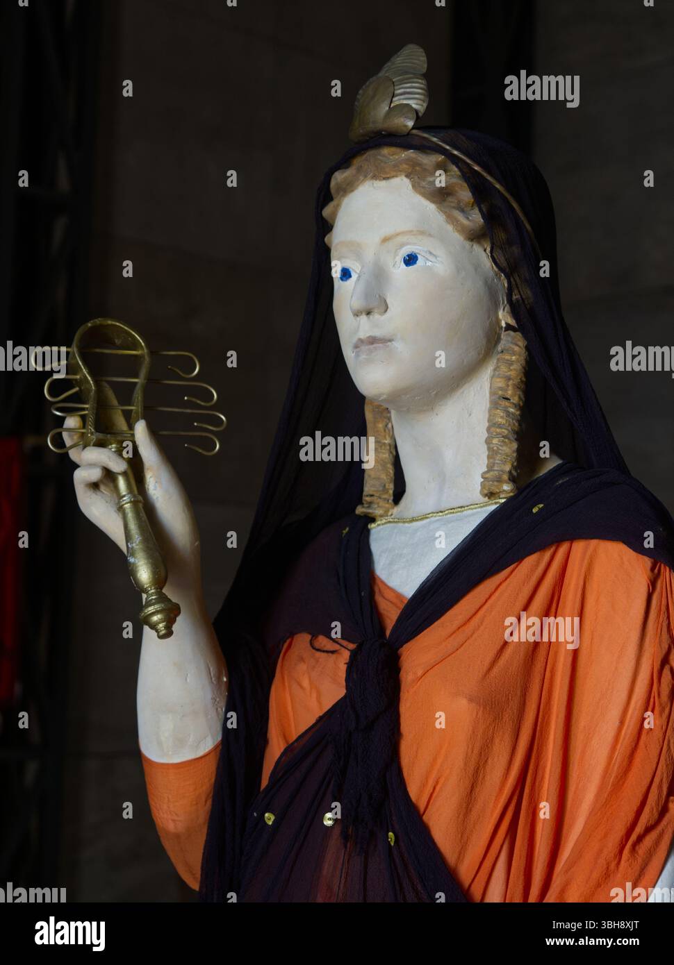 Figure de l'ancienne Déesse Isis à Szombathely Banque D'Images