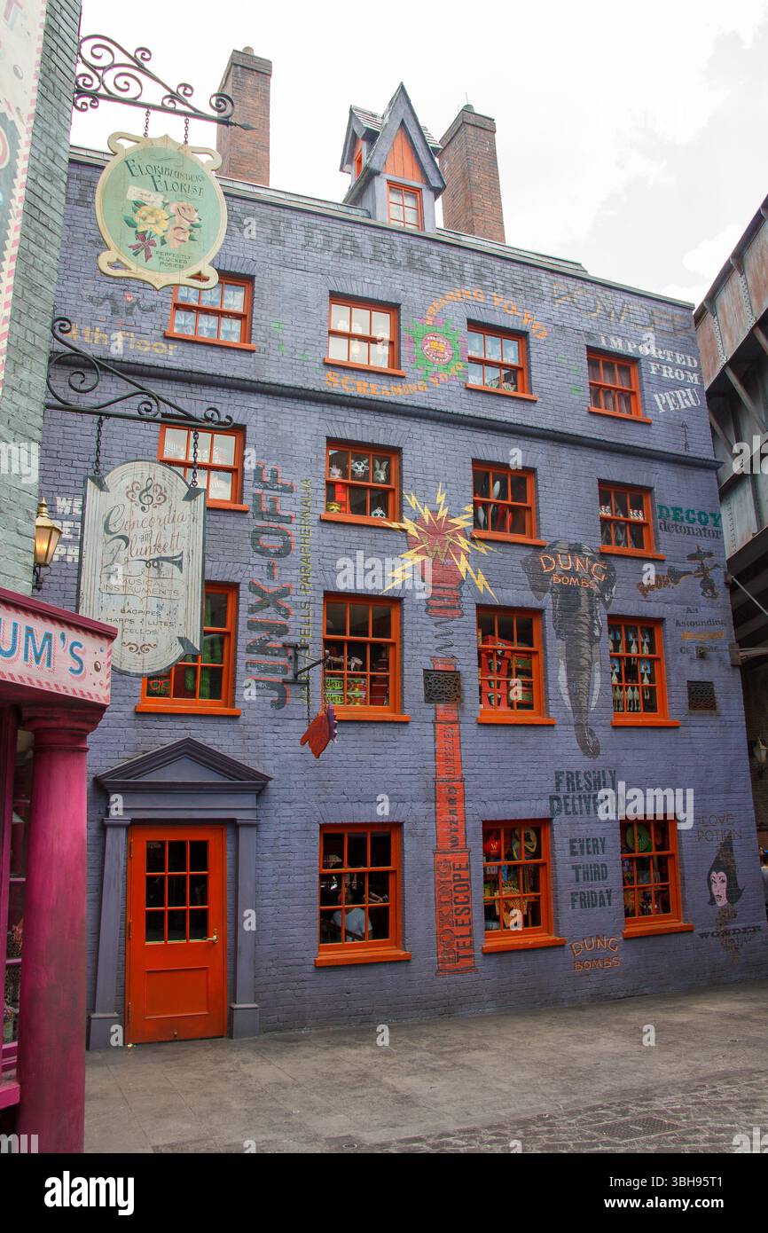 The Wizarding World of Harry Potter - Diagon Alley, parc d'attractions Universal Studios, Orlando, Floride Banque D'Images