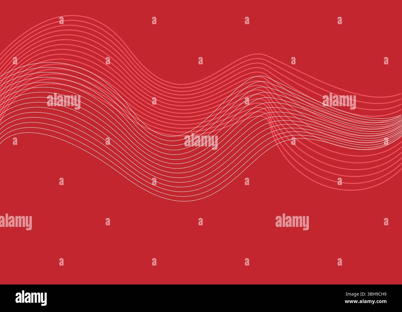 Fond abstrait de lignes ondulées rouges - Design dynamique moderne Illustration de Vecteur