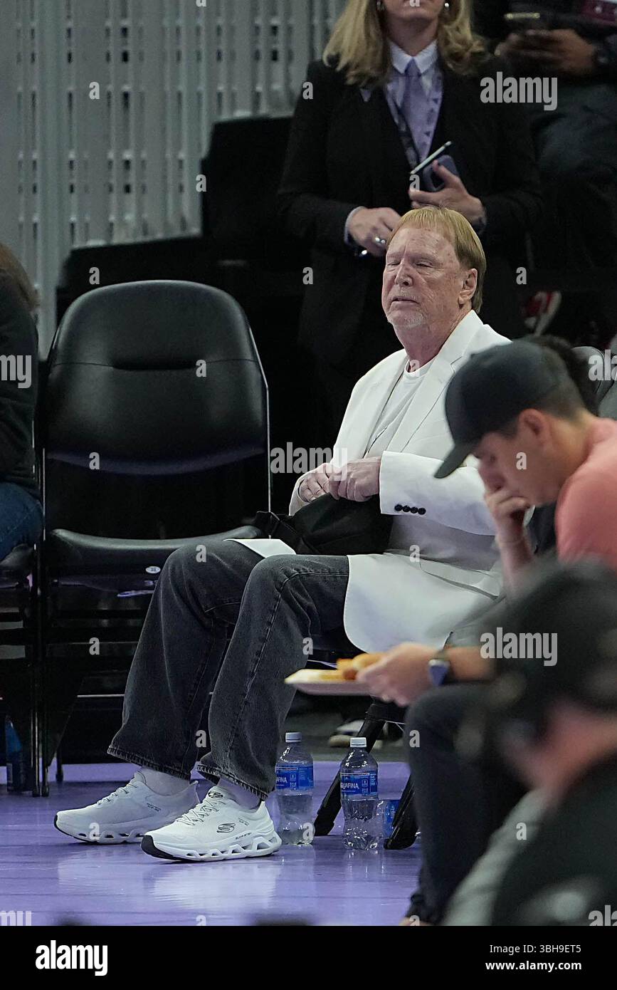 Mark Davis, propriétaire des Aces de Las Vegas, lors du match WNBA contre les Golden State Valkyries au Chase Center, dimanche 7 juin 25, à San Francisco.(photo Gerome Wright/image of Sport). Banque D'Images