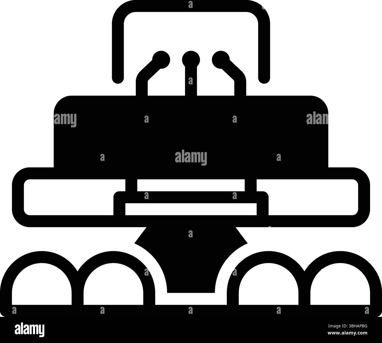 Icône pour la presse publique, public Illustration de Vecteur
