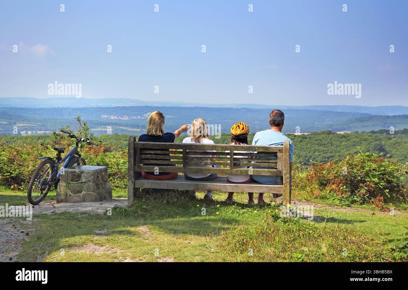 Black down est le point le plus élevé dans le Sussex et le parc national des South Downs Banque D'Images