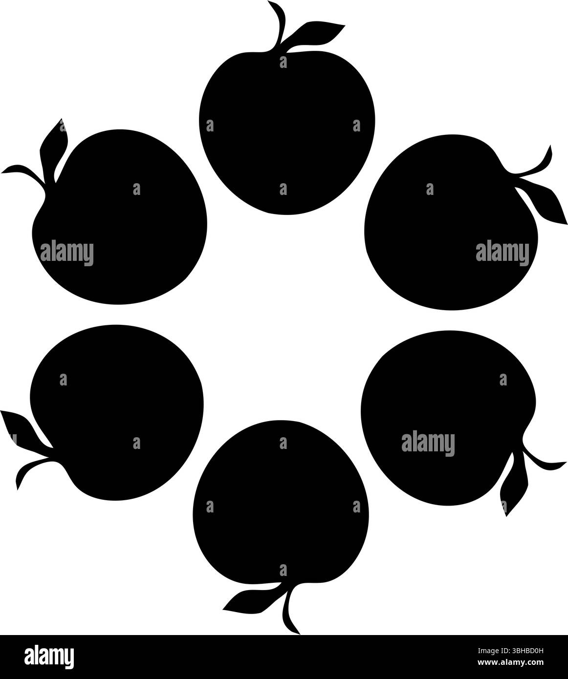 Apple Circle Icon - couronne de fruits et cadre pour la santé, l'alimentation et l'éducation logos Illustration de Vecteur
