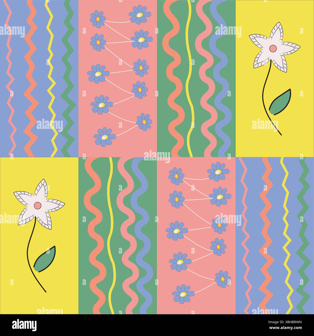 Rectangles décorés colorés motif sans couture pour imprimer o papier ; textile ; tissu de cire Illustration de Vecteur