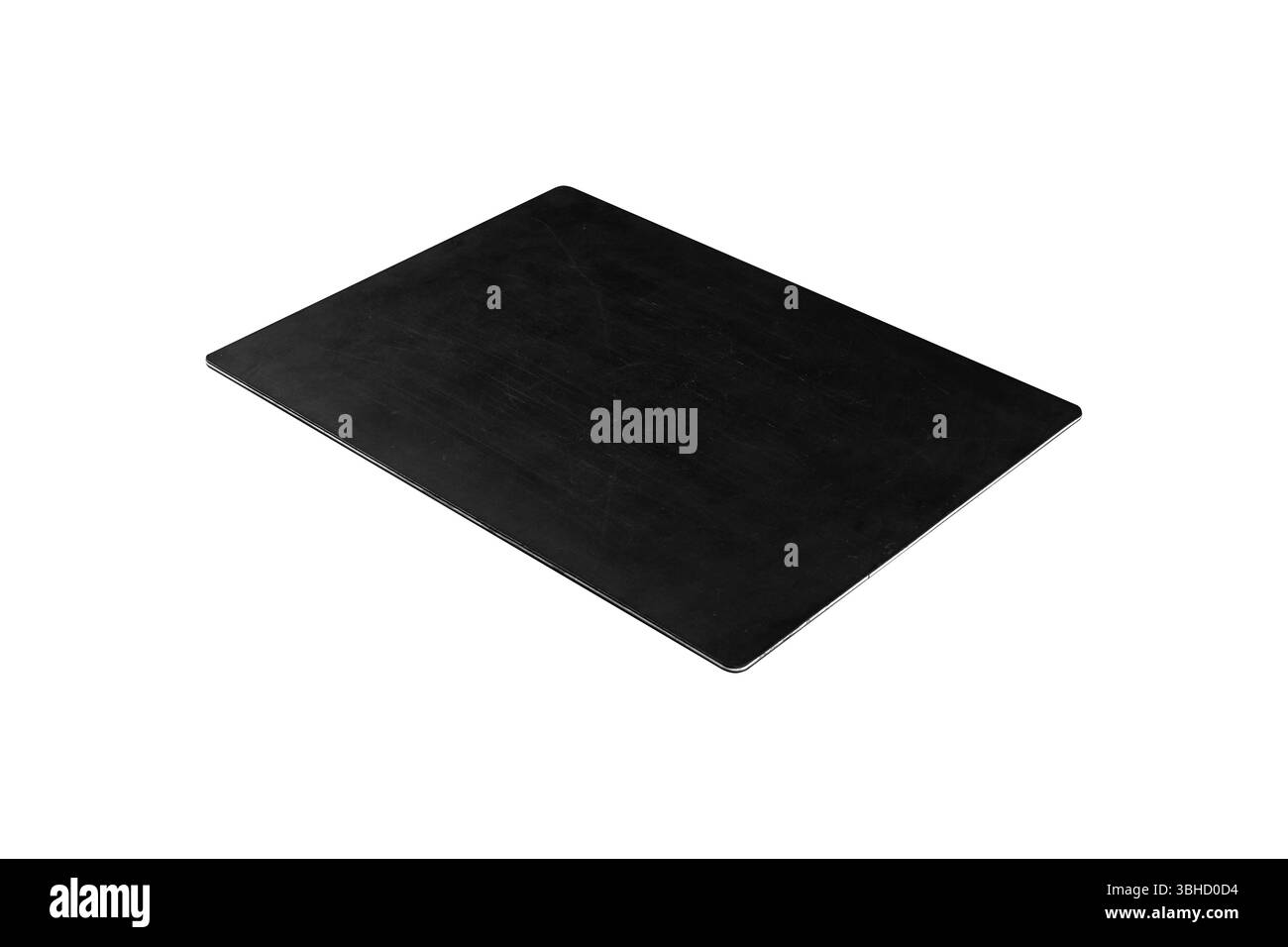 Un tapis de découpe vide noir est isolé. Banque D'Images