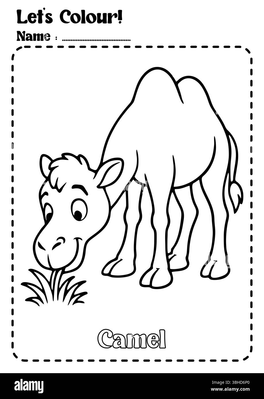 Coloriage pages pour enfants, fichiers imprimables, thème animal. Téléchargez et profitez-en ! Banque D'Images