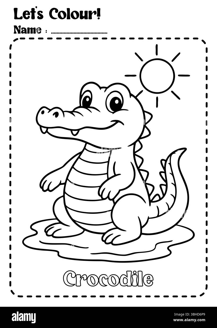 Coloriage pages pour enfants, fichiers imprimables, thème animal. Téléchargez et profitez-en ! Banque D'Images