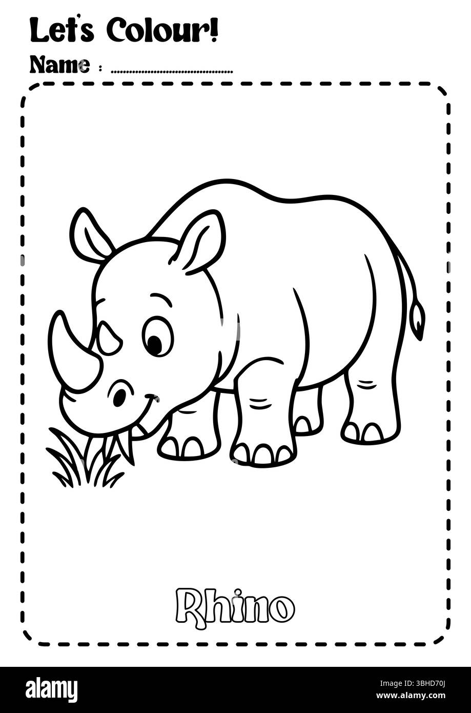 Coloriage pages pour enfants, fichiers imprimables, thème animal. Téléchargez et profitez-en ! Banque D'Images