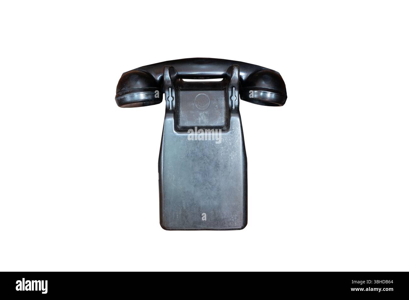 téléphone filaire vintage isolé sur fond blanc Banque D'Images