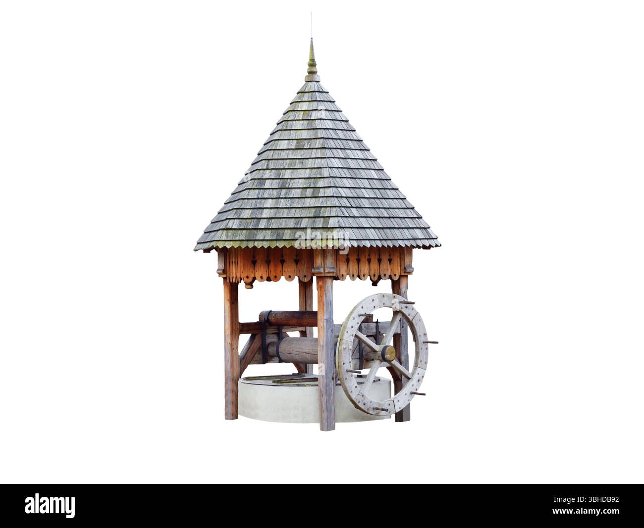 vintage bien isolé sur fond blanc Banque D'Images